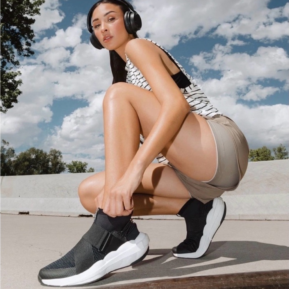 Sorel Explorer Defy Mid-Top Slip-On Sneakers Black Sorel Shoes